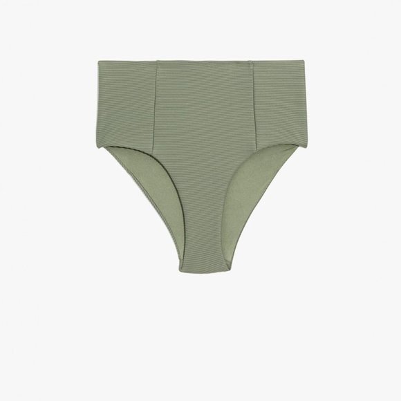 Onia Leah Ribbed Bikini Bottom in Forest Green - Picture 3 of 3